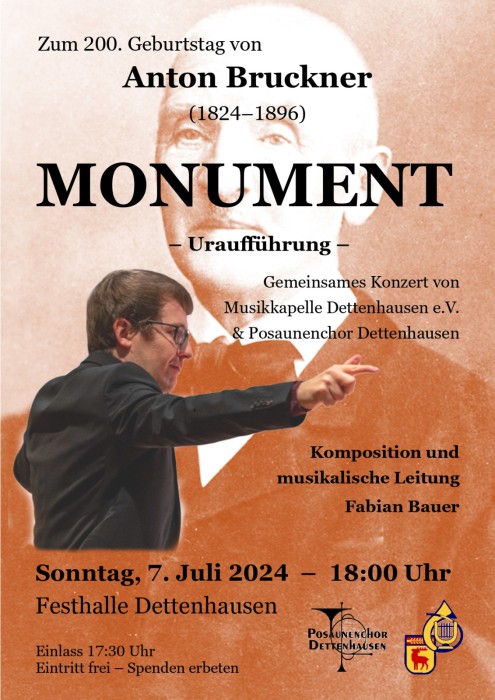 Monument - A. Bruckner - Musikkapelle Dettenhausen, Festhalle am 7.7.2024, 17:30 Uhr